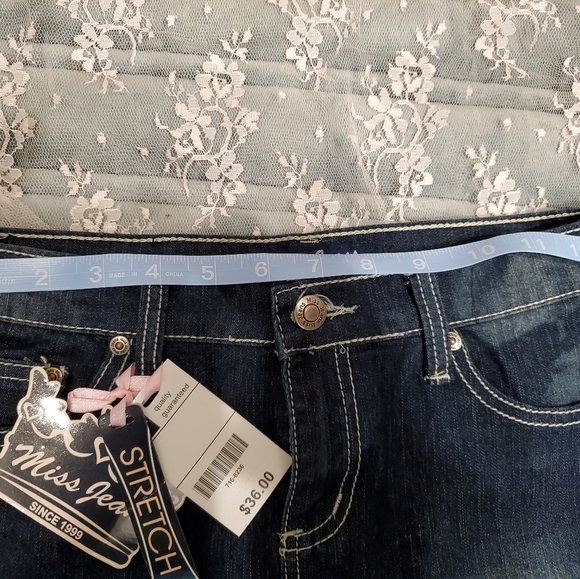 Miss Jeans Denim Mini Skirt 26 Waist Blue Jean - Picture 5 of 8